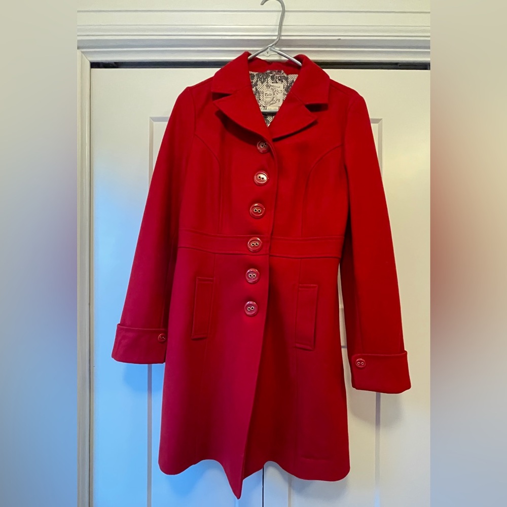 Women’s Red wool coat -NWOT